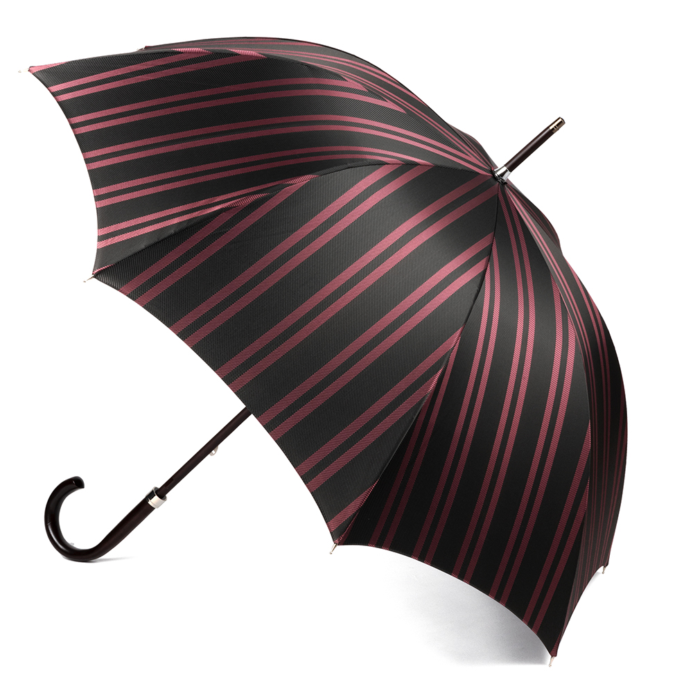 長傘 レジメンタルストライプ ブラック 傘もよう | よろずを継ぐもの