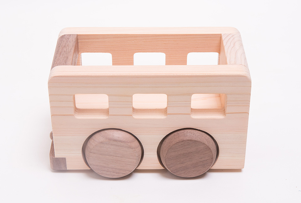 木のおもちゃ IKONIH・オルゴールバス music bus【出産祝い・入学祝い