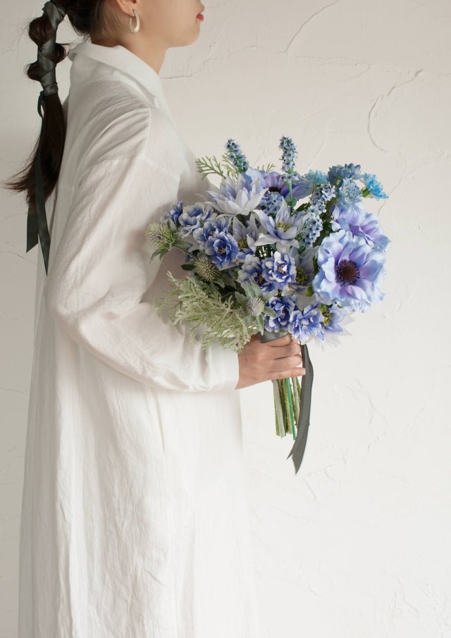 ウェディングブーケ】Natural-Garden 空色のウェディングクラッチ