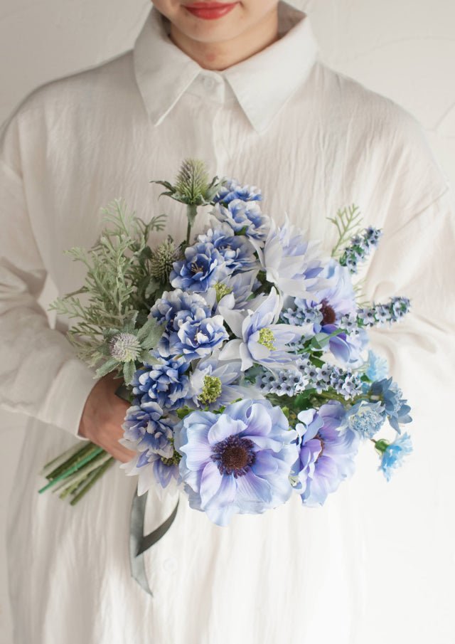 ウェディングブーケ】Natural-Garden 空色のウェディングクラッチ