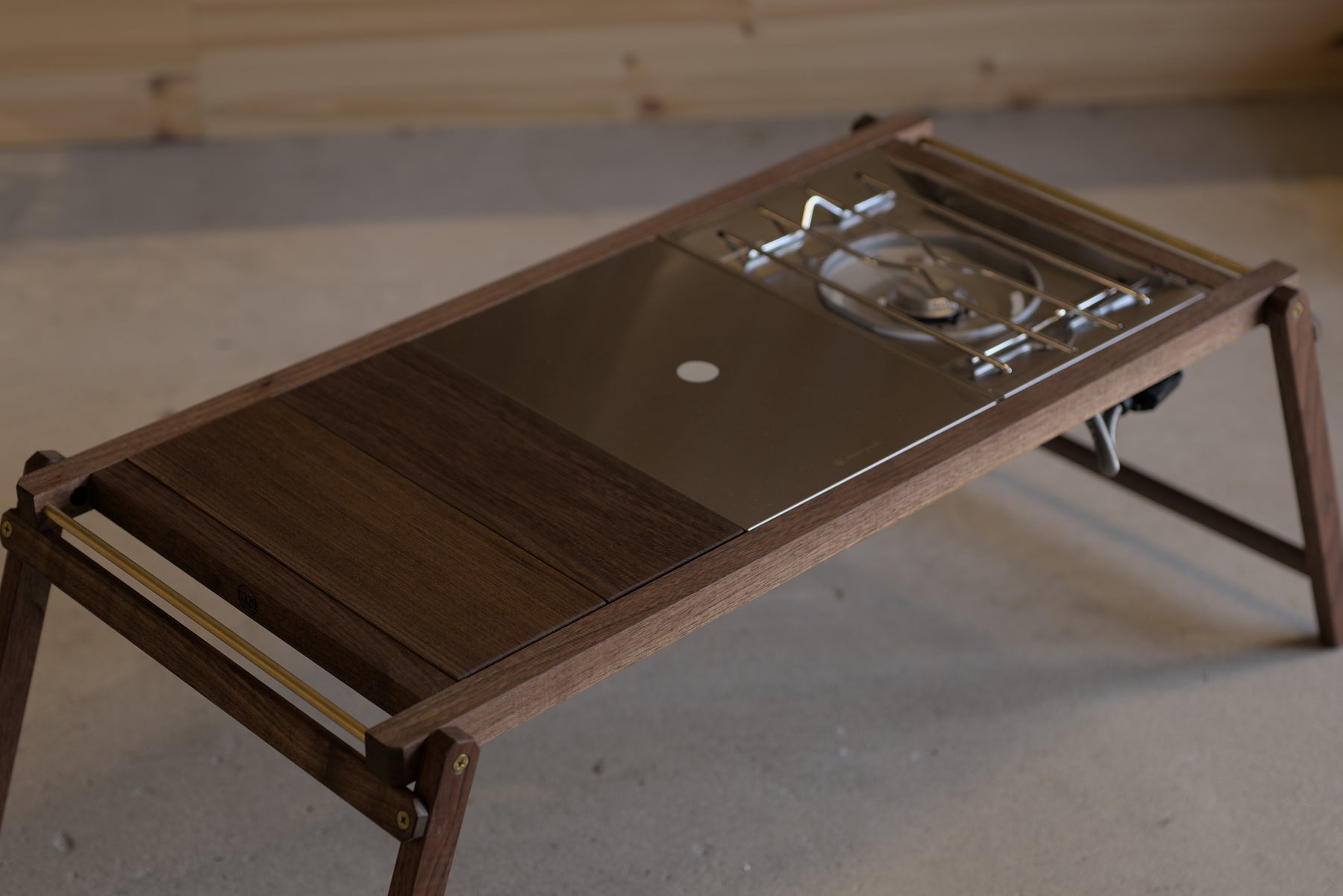 IGTテーブル天板 ハーフユニット2枚 ヘキサゴン128ウォールナット IGT