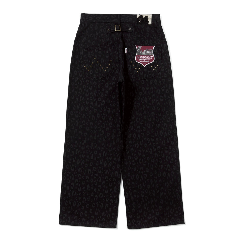 Leopard straight denim pants – YZ