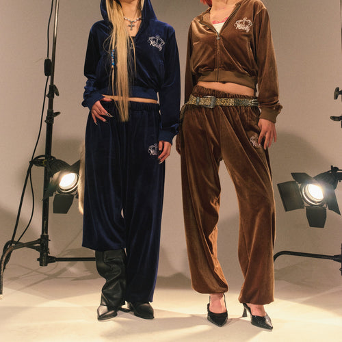 Tiara Logo Velor Pants 【9090girl】 – YZ