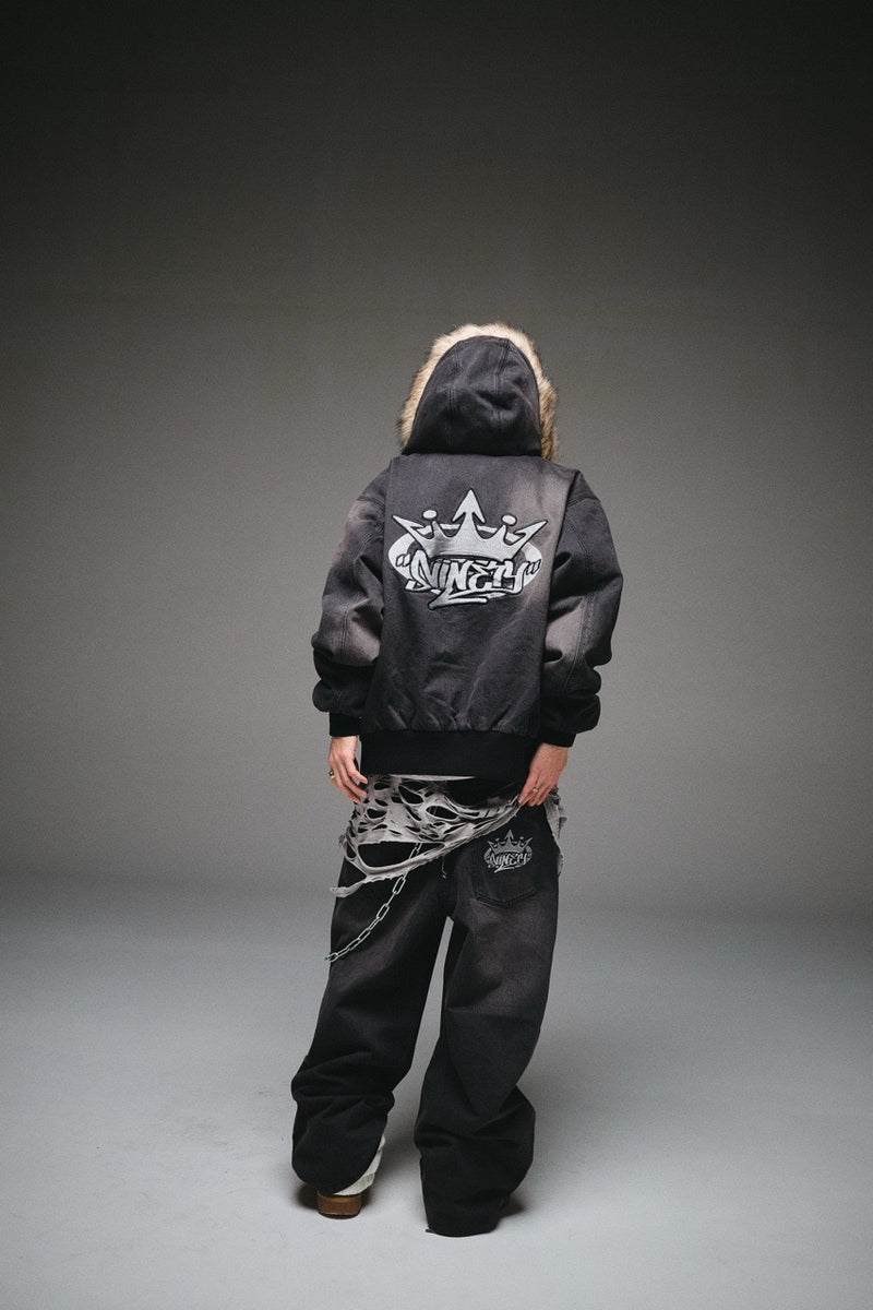 King Logo Slub Denim Buggy Pants – YZ