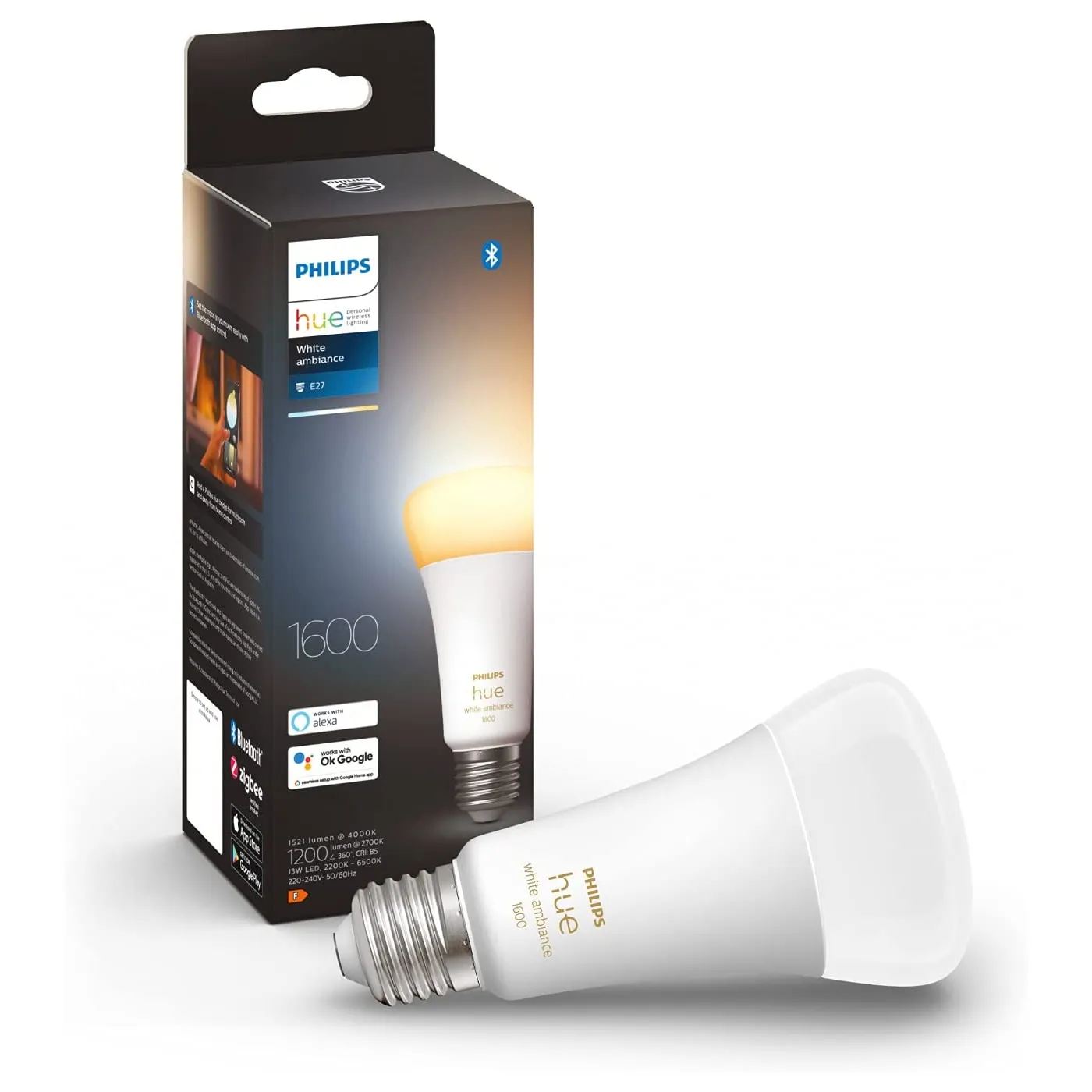 Philips Hue White Ambiance 1600 E27 Bluetooth LTA011 Zigbee