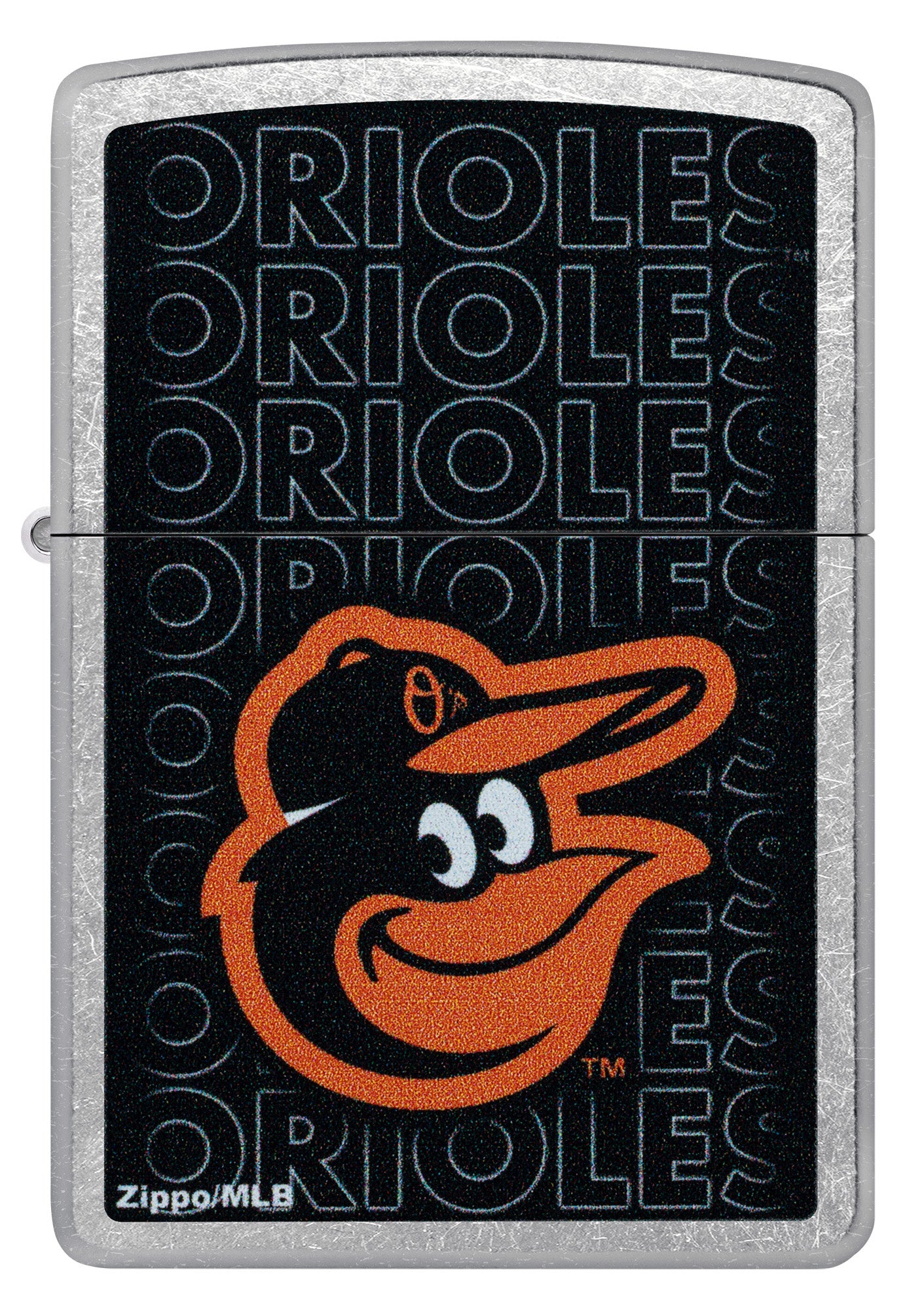 Zippo MLB® Baltimore Orioles™ Logo Design Street Chrome Windproof