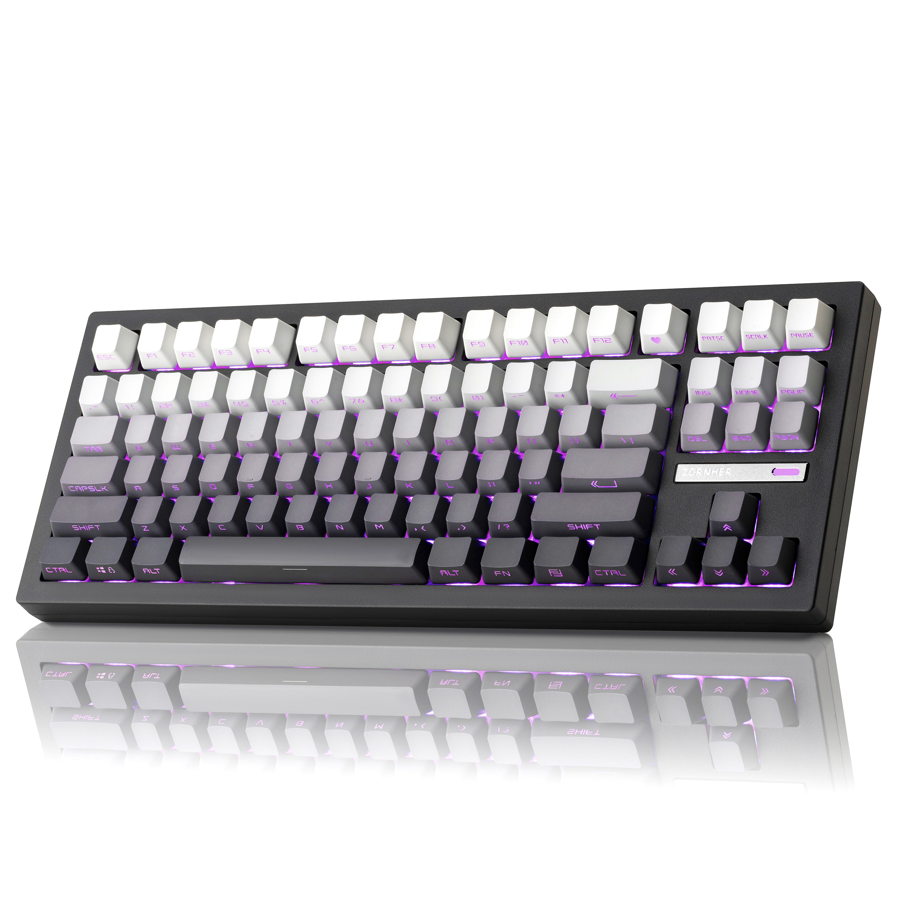 Zornher ZH870 80% Dip-Dye Process (Solid Color Gradient ) Keyboard