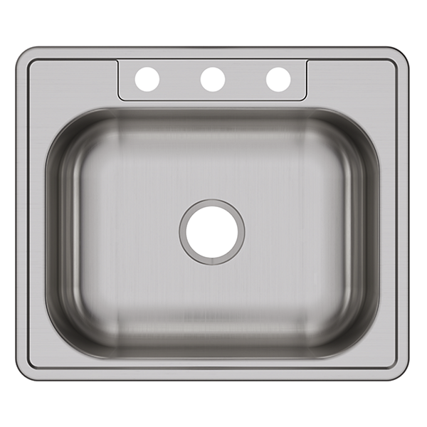 Dayton Stainless Steel 25 x 21.2 x 6.5 Single Bowl Drop-in Sink