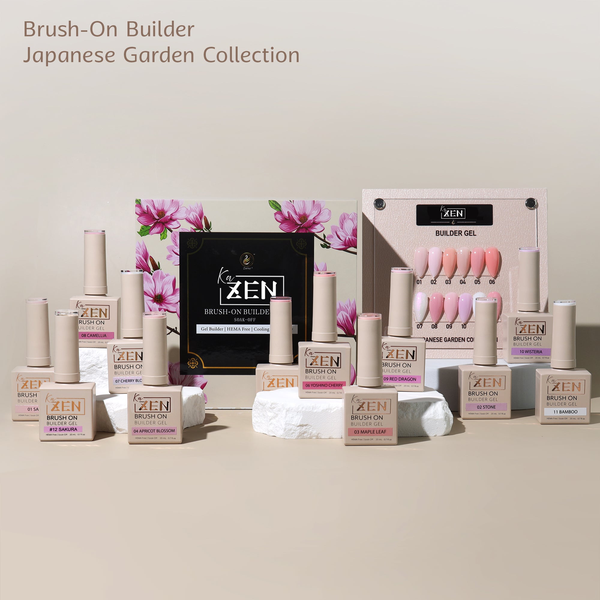 KaZEN | Brush-on Builder Gel - 12 Colors – Nailsjobs by Zurno