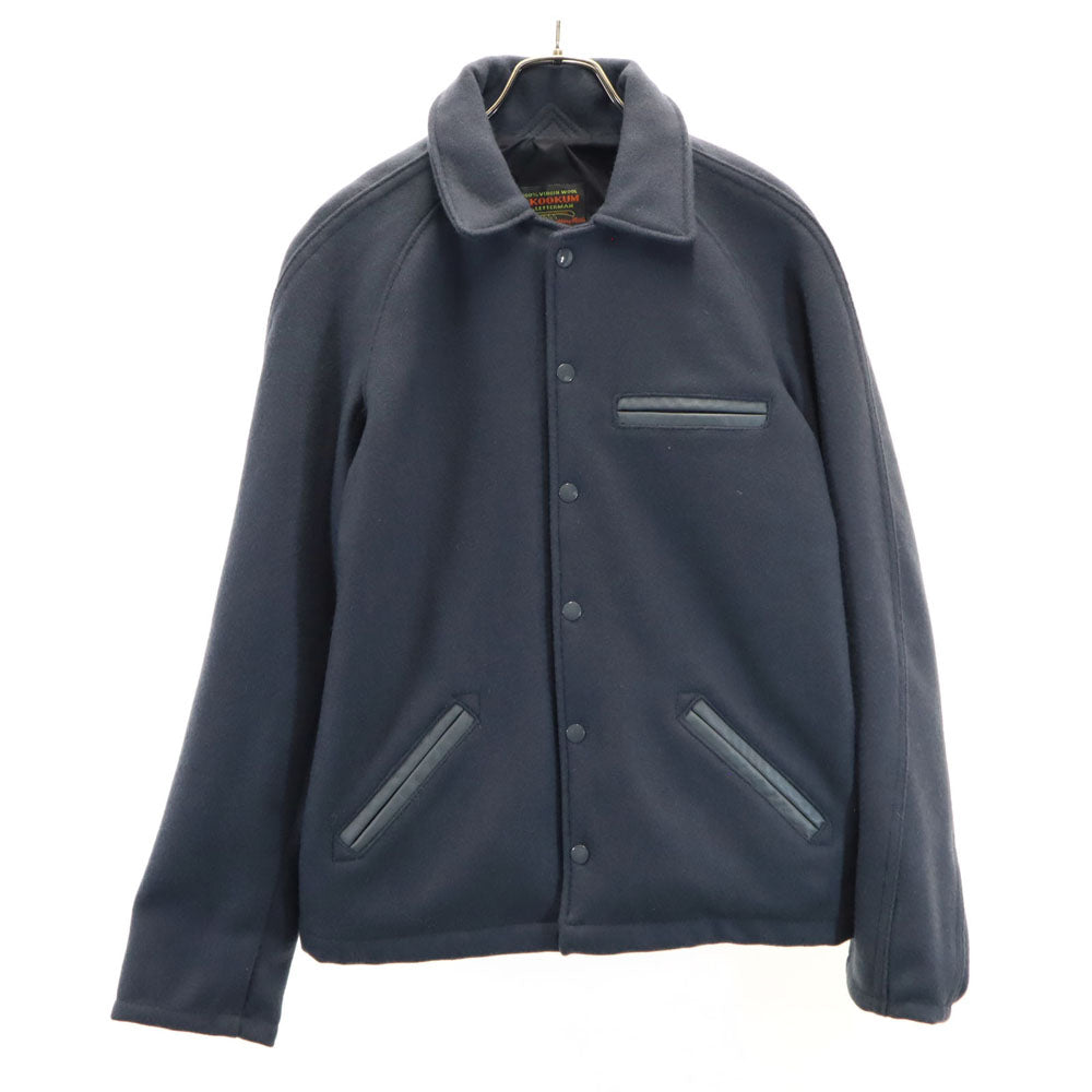 SKOOKUM SKOOKUM メルトン スタジャン ウール切替 袖ライン 配色リブ