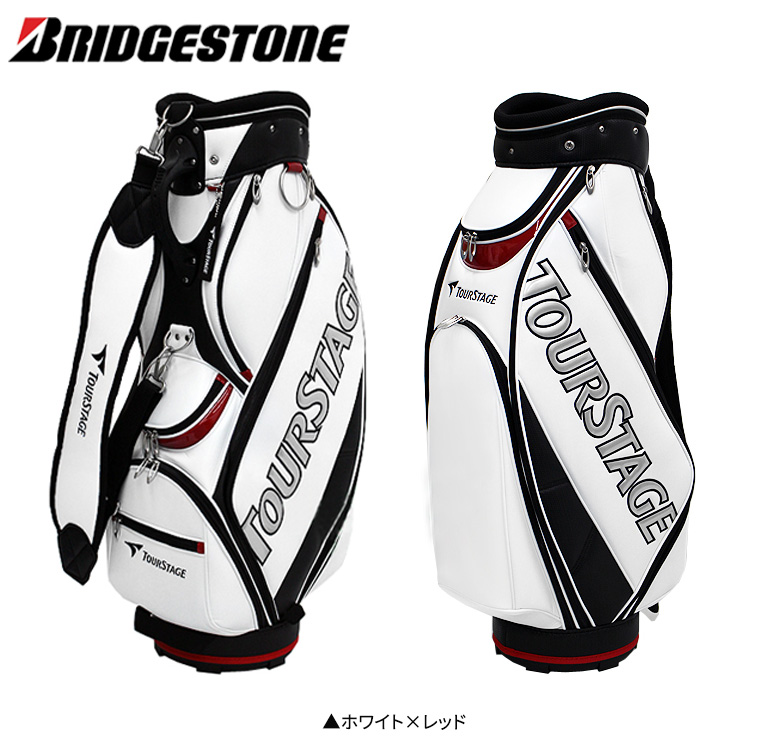 TOURSTAGE ゴルフバッグ ネイビー/ホワイト/レッド TOURSTAGE ゴルフ