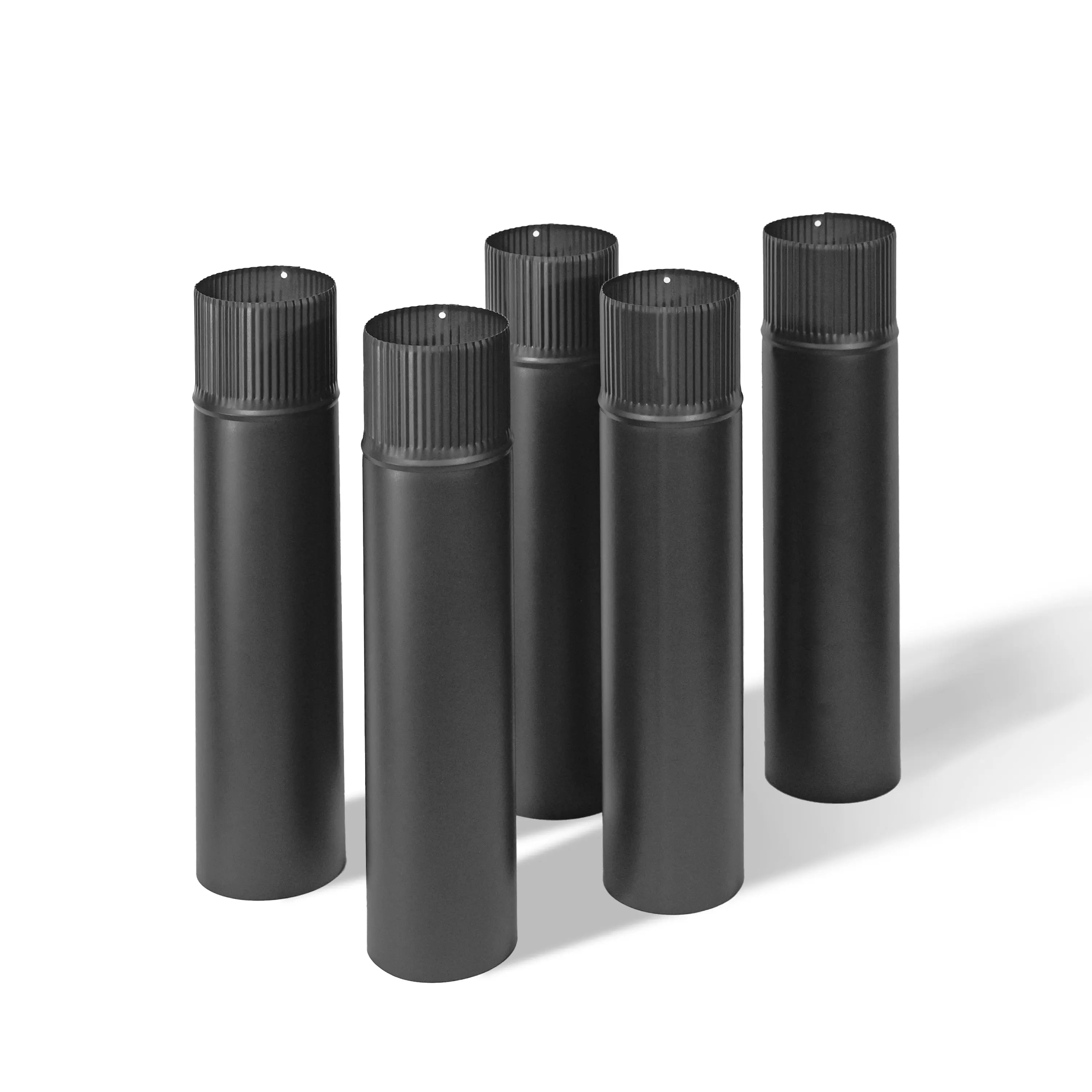 ABiL STOVE 交換用煙突 （黒耐熱ステンレス φ100mm ハゼ折り煙突