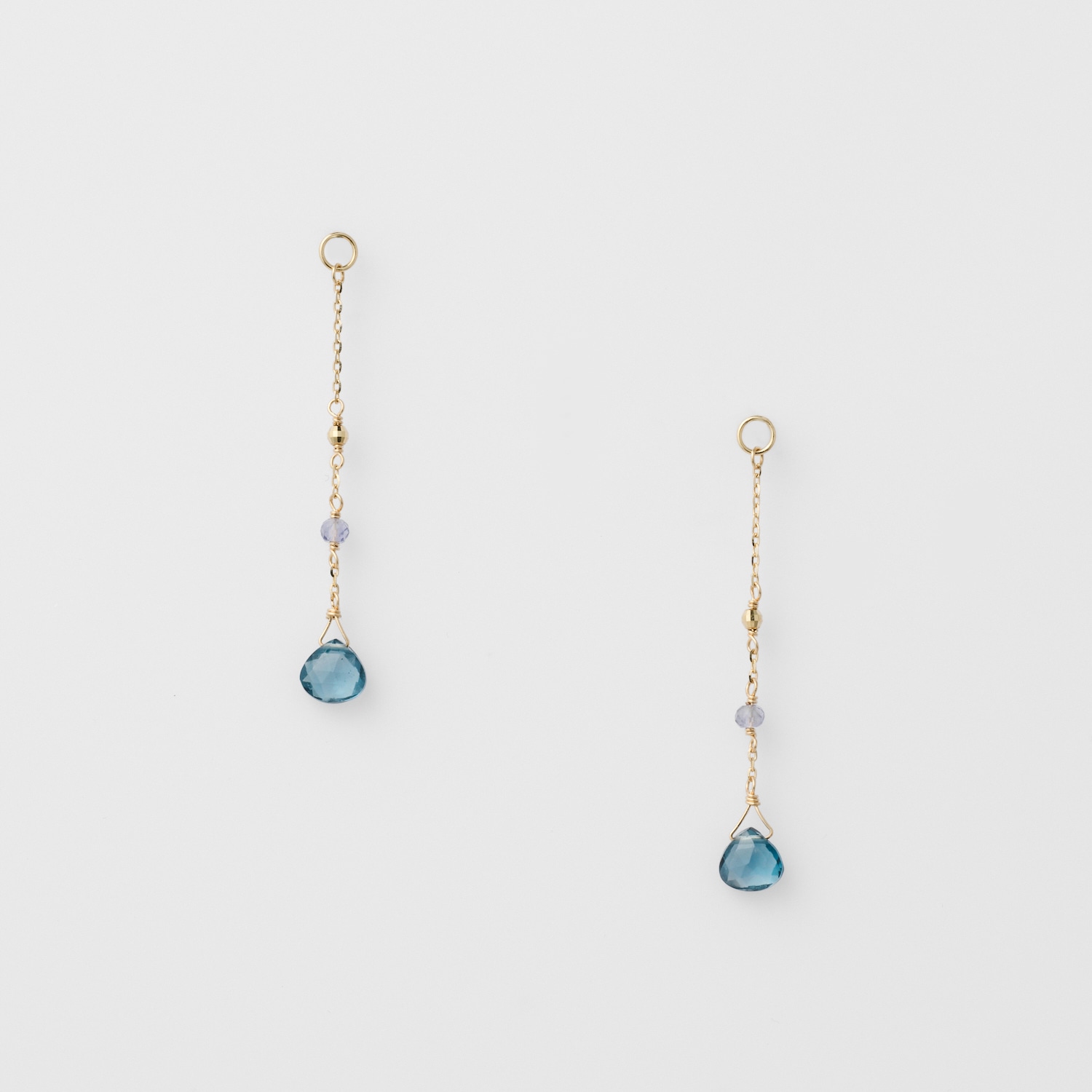 K10トパーズ／アイオライトピアスチャーム｜ピアスチャーム｜アガット