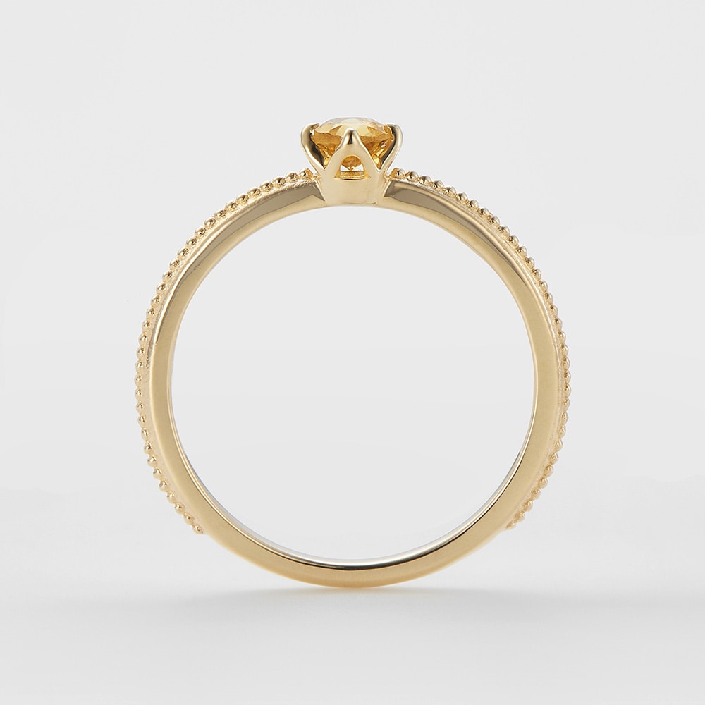 11月誕生石＞K10シトリンピンキーリング（マザー）｜ピンキーリング