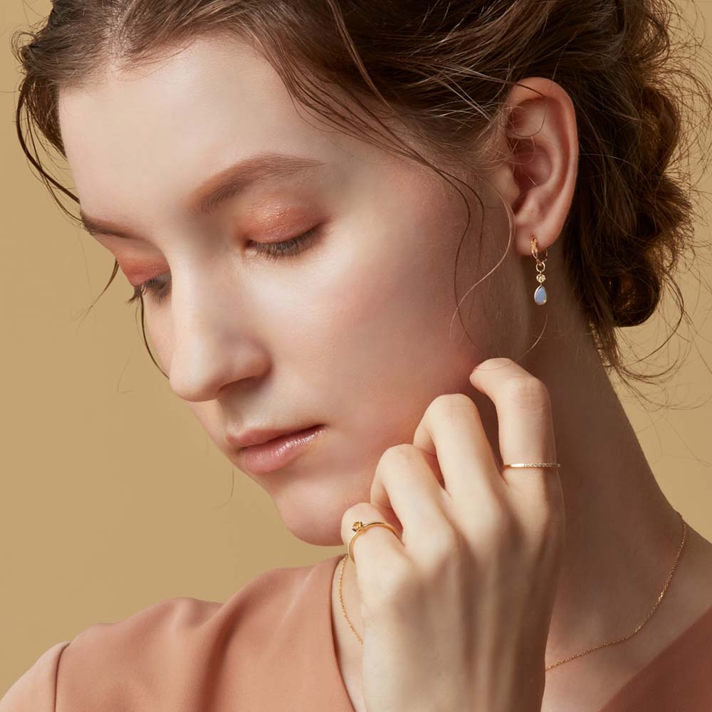 11月誕生石＞K10シトリンピンキーリング（マザー）｜ピンキーリング