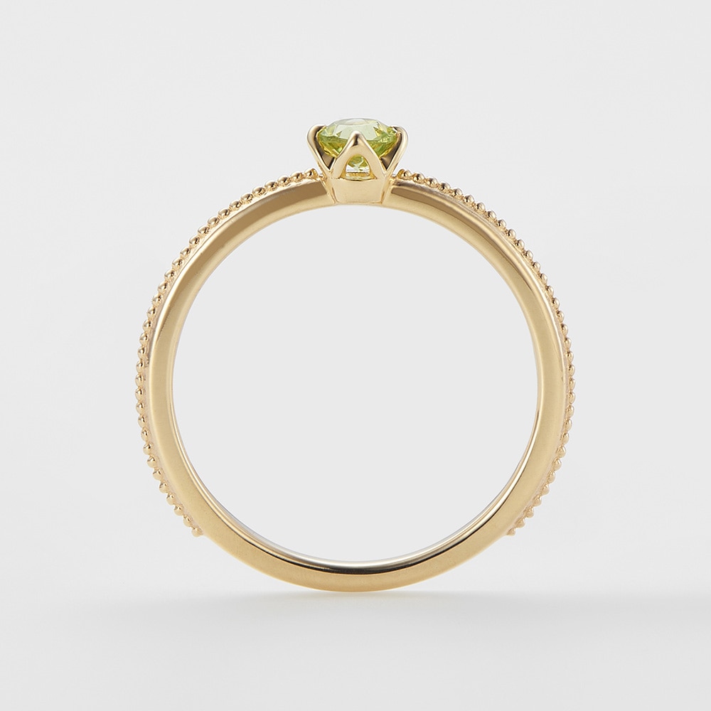 8月誕生石＞K10ペリドットピンキーリング（マザー）｜ピンキーリング