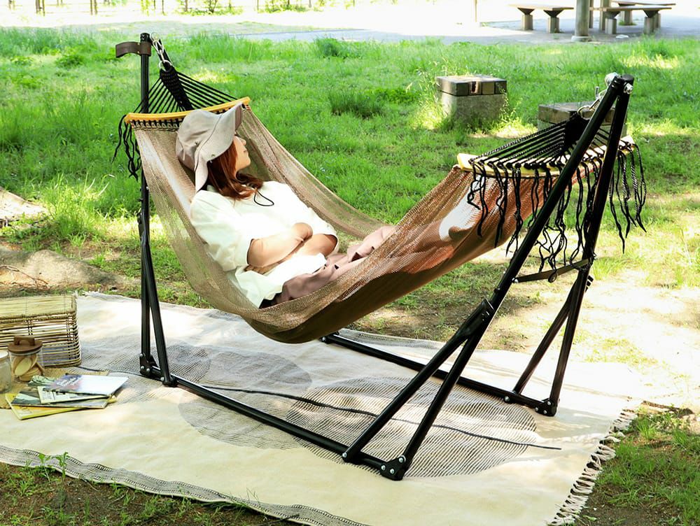 ハンモック 自立式 3way 室内 屋外 一人用 5点セット | a.depeche