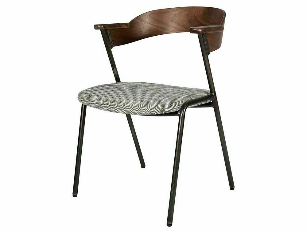 送料無料】ダニス ショートアームチェア アーム ウォルナット - a