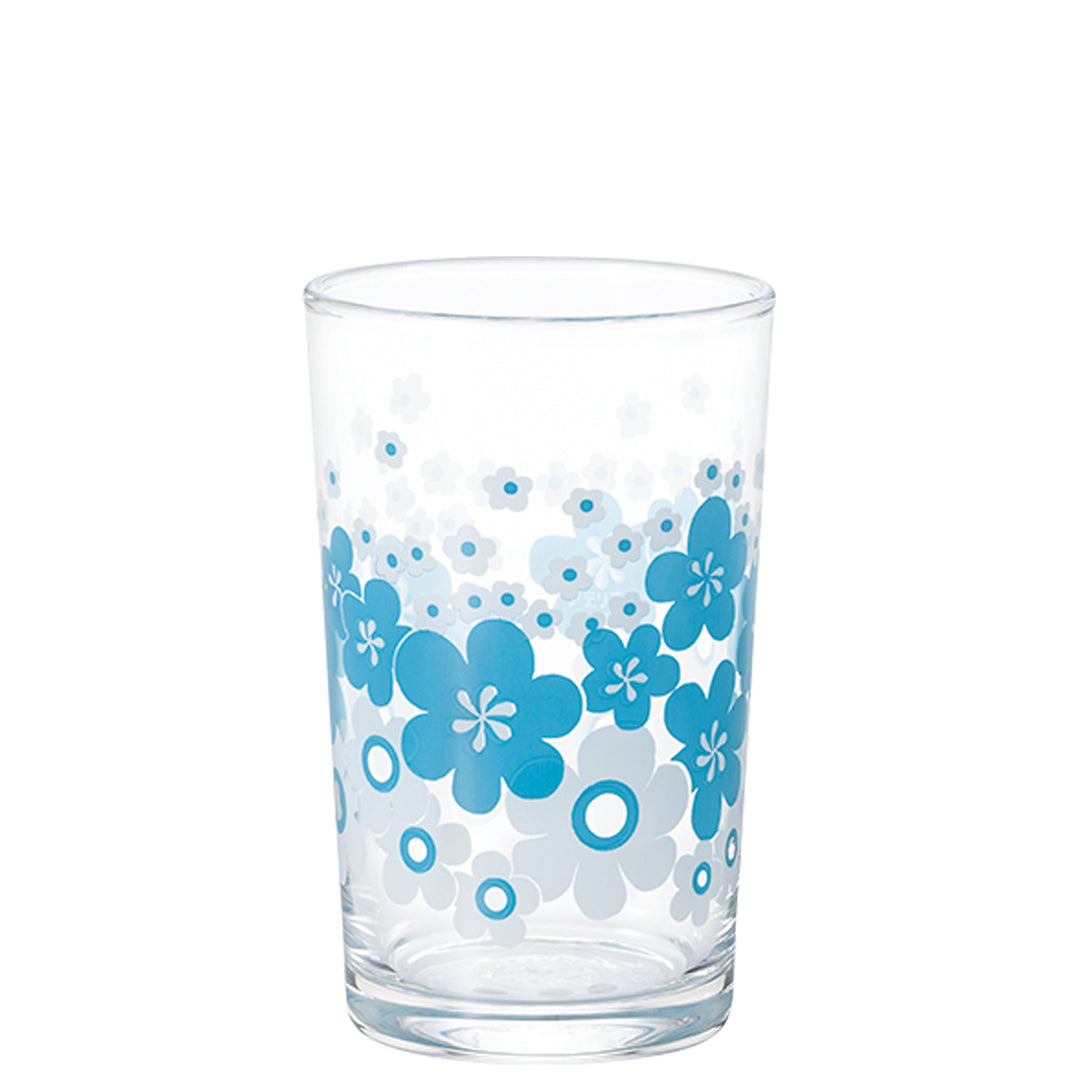アデリアレトロオンラインショップ 中コップ8 花の輪 | レトロ柄グラス