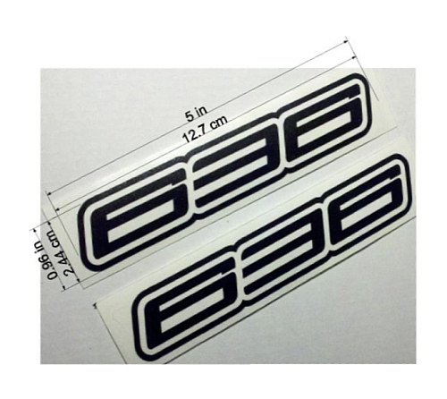 636 decals stickers Gloss Black set of two ninja FAST TO SHIP