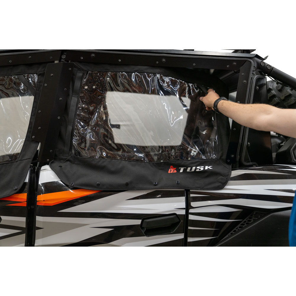 Tusk Zipperless Upper Door Kit Kawasaki Teryx KRX4 1000 2023-2026