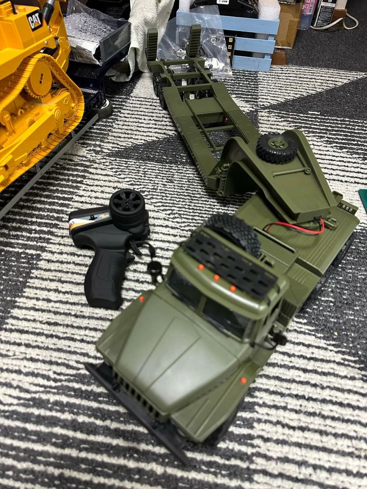 WPLミリタリートラックB36/3 B36 E-1カーRCトラック輸送車両トレーラー