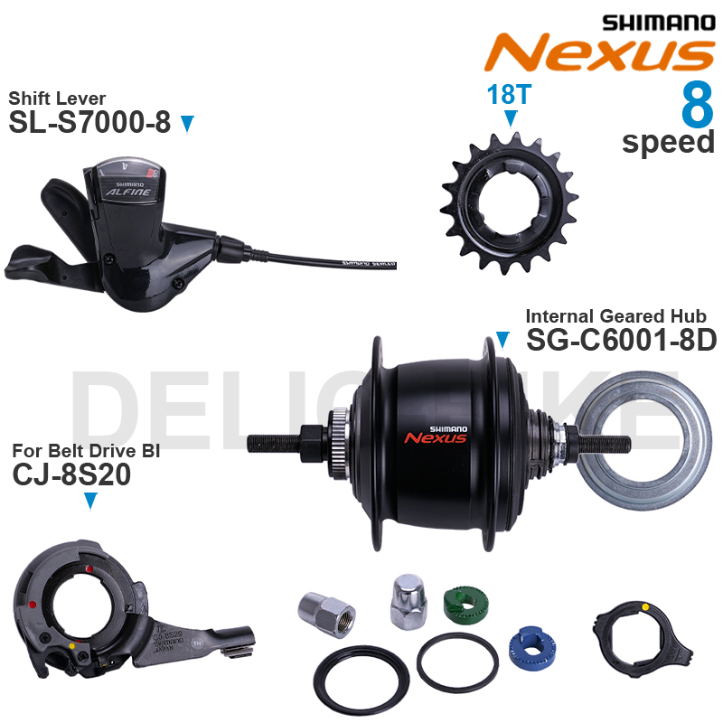SHIMANO NEXUS C6000 Internal Geared Hub SG-C6000-8C SG-C6001-8D SG