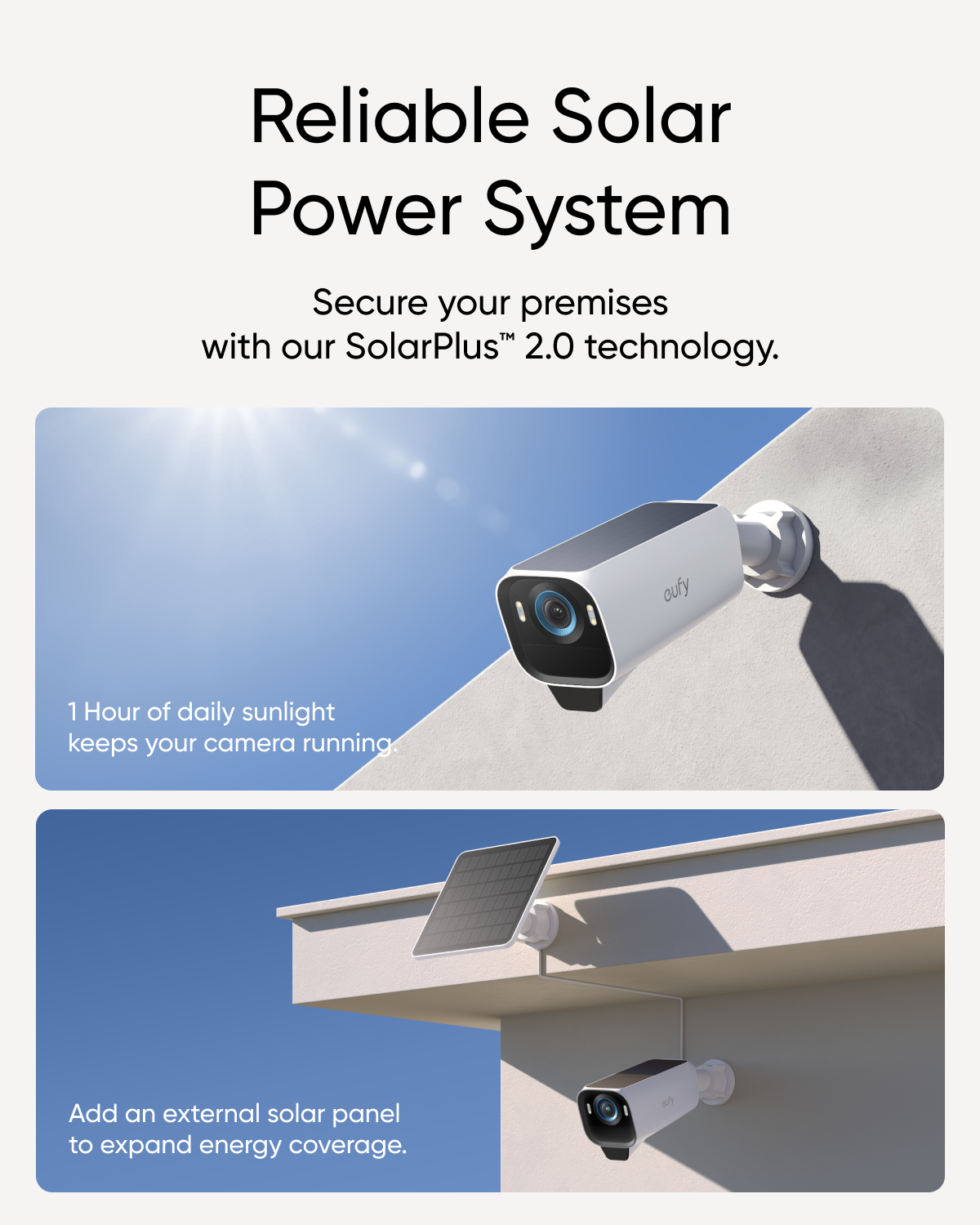 eufy Security eufyCam S3 Pro Add-on Cam, câmera solar externa sem