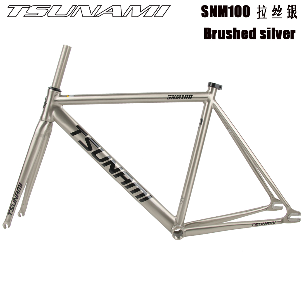 TSUNAMI SNM100 高品質シングルスピード自転車フレームセット固定ギア