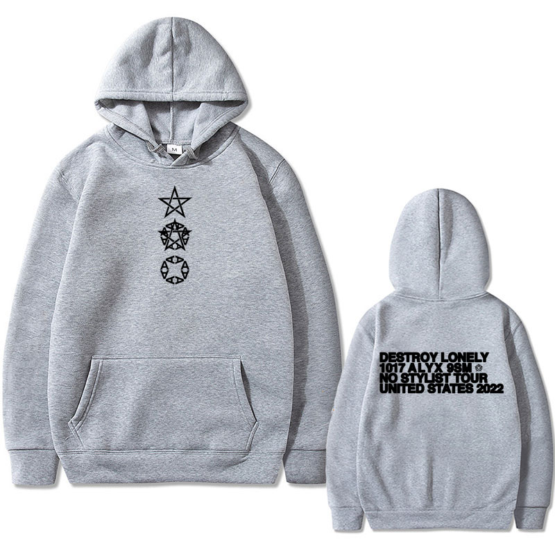 Rapper Destroy Lonely Alyx Graphic Hoodie Men's Oversized
