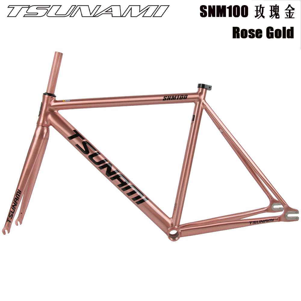 TSUNAMI SNM100 高品質シングルスピード自転車フレームセット固定ギア