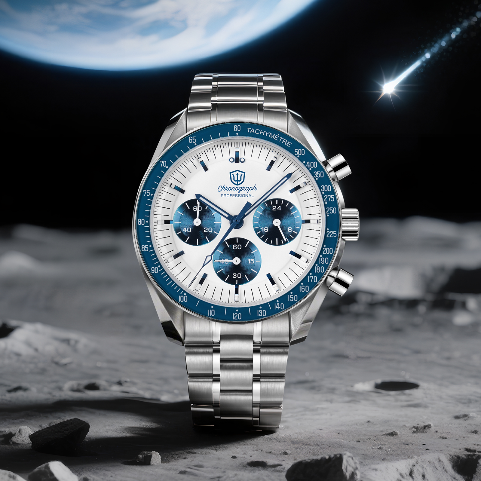 Watchdives WD1863 39mm Watch VK63 Quartz Chronograph Movement