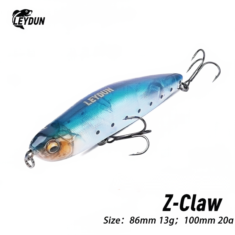 LEYDUN Z-Claw Floating Pencil Fishing Lures 100mm 20g Stickbait