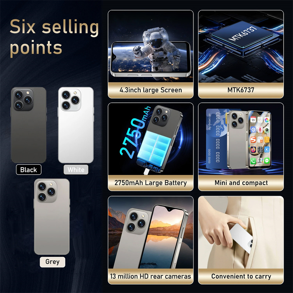 SOYES XS18 Pro Max Smartphone Mini with 4G Network Support WIFI