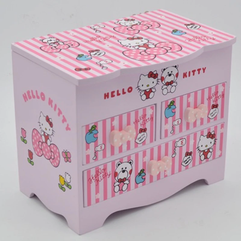 れあ♡ Hello Kitty 木製収納ボックス キティ棚 れあ♡ Hello Kitty 木製