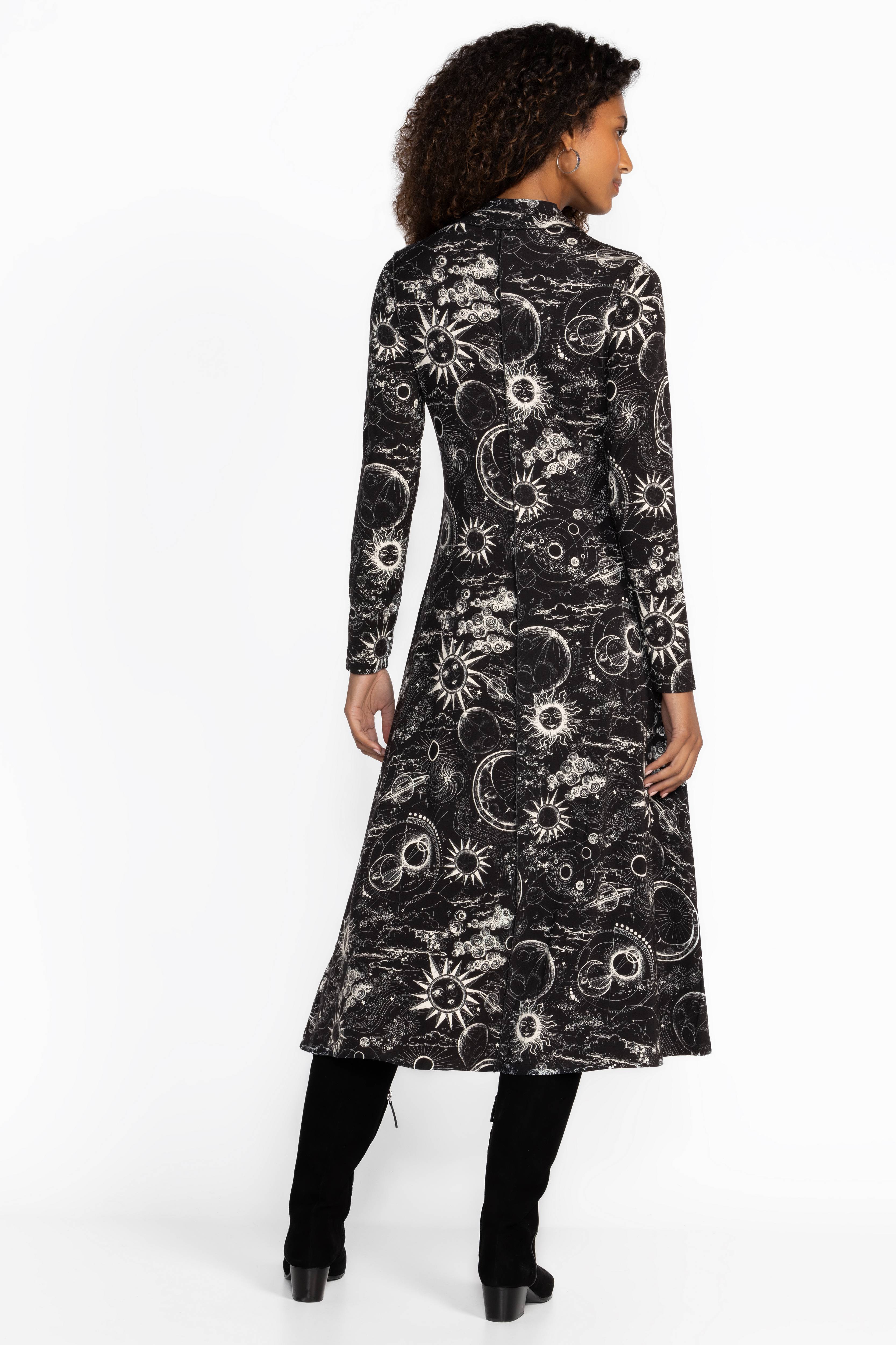 Buy THE JANIE FAVORITE SEAMED MOCK NECK DRESS | Johnny Was