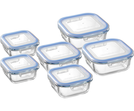 65-9538-71 レッシュ 耐熱ガラス容器 6点セットA ME-7400 【AXEL