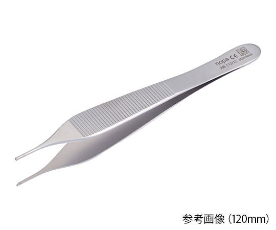 7-7000-01 マイクロアドソンピンセット 有鈎 120mm AB 112/12 【AXEL