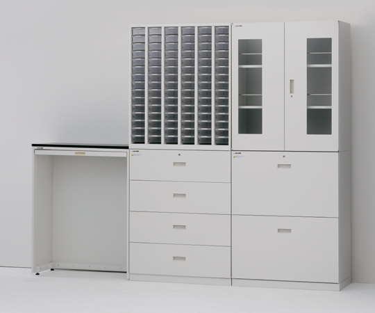 1-3362-03 セレクトラボ ガラス両開き扉 900×450×1050mm LOG-9 【AXEL