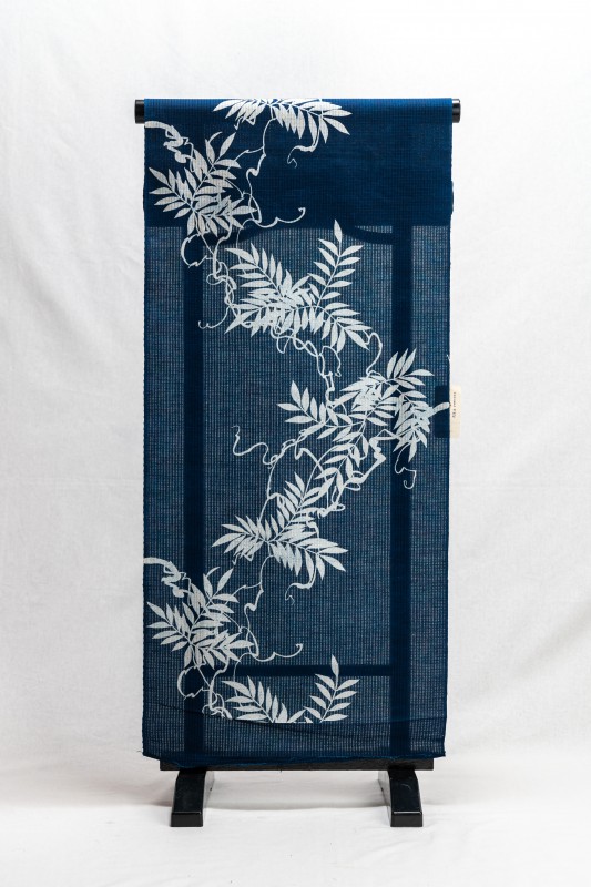 本藍型染浴衣（ツタ柄） | オンラインショップ｜京都大原 本藍染