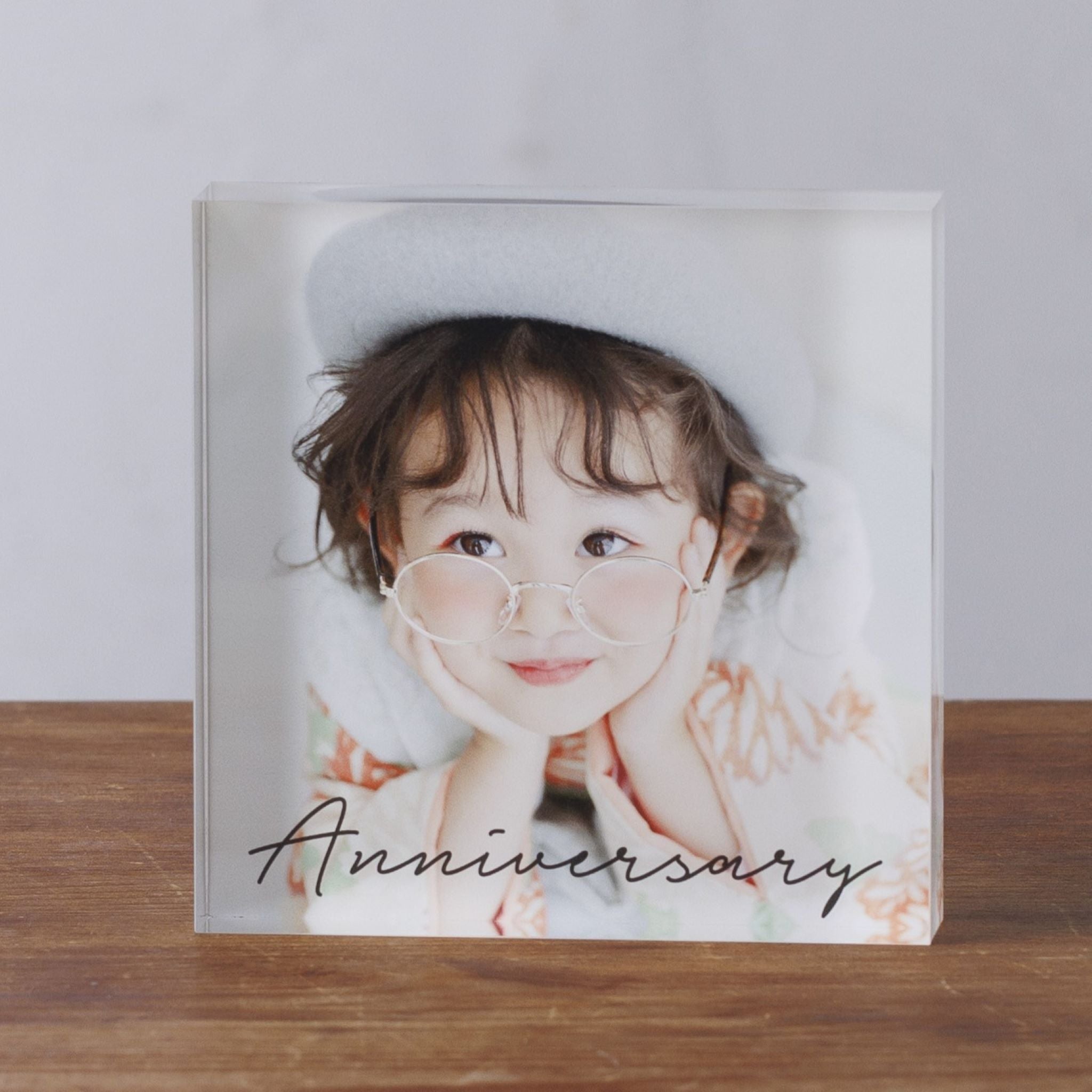 名入れ可＞アクリルフォトブロック【S】Z42N_UV/5×5 プレゼント 記念品
