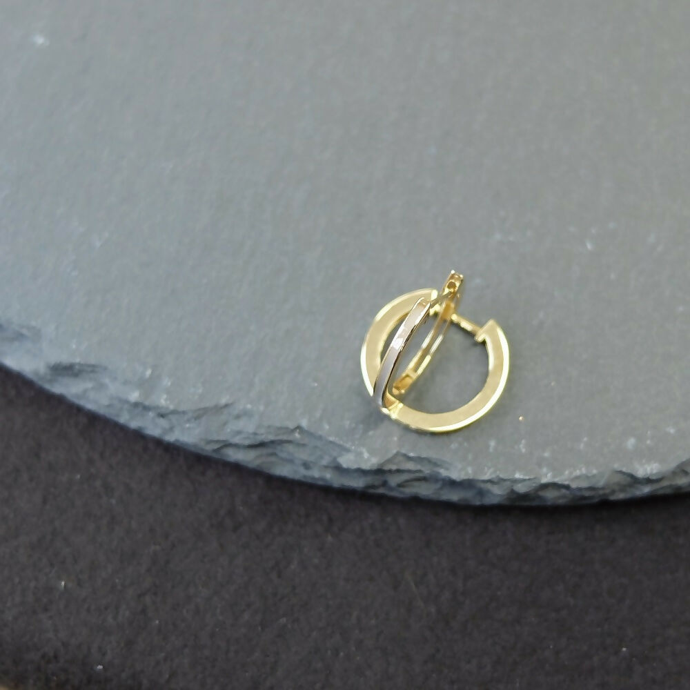 K18 オニキス 白蝶貝 フープ ピアス / 18K Onyx White Mother Of Pearl