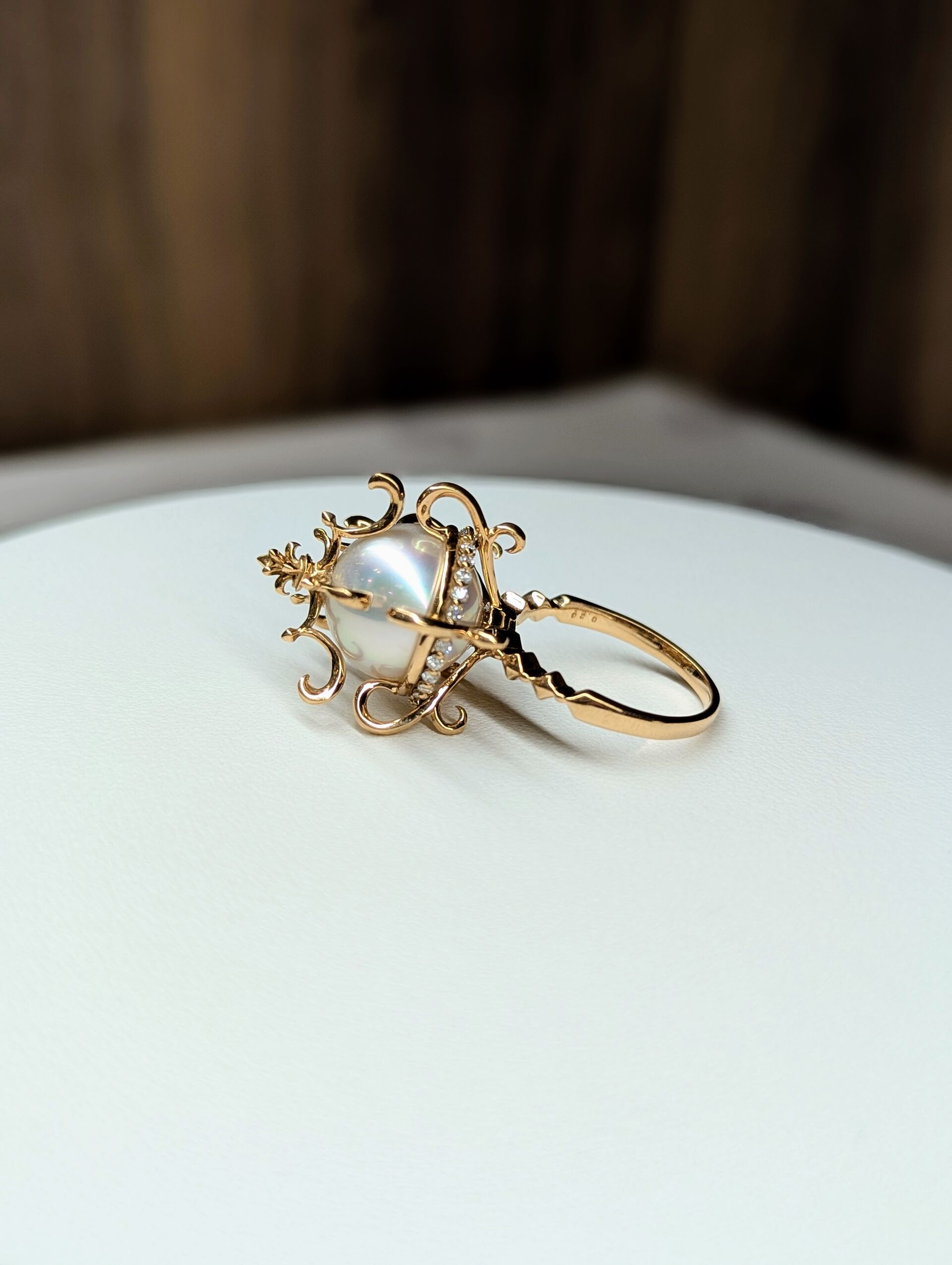 白蝶真珠13ミリ18金リング | 商品紹介 | 三重県伊勢の真珠なら天埜真珠