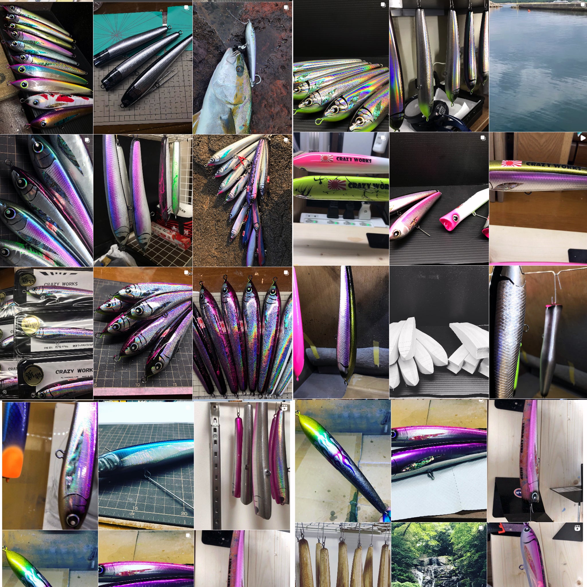 バンプス 215 ウッドダイビングペンシル プラグ クレージーワークス