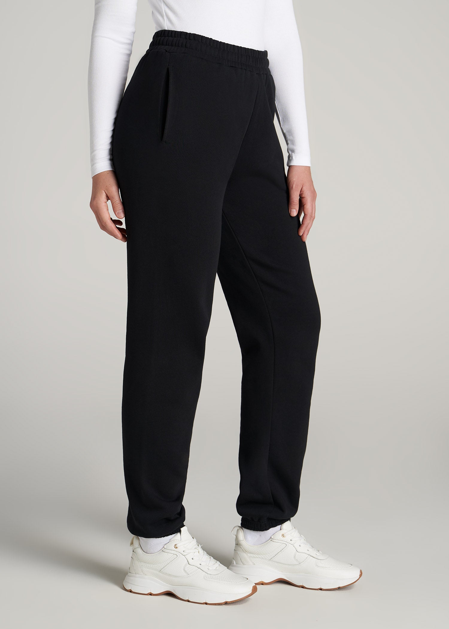 Wearever Fleece Relaxed Women's Tall Sweatpants Black | American Tall
