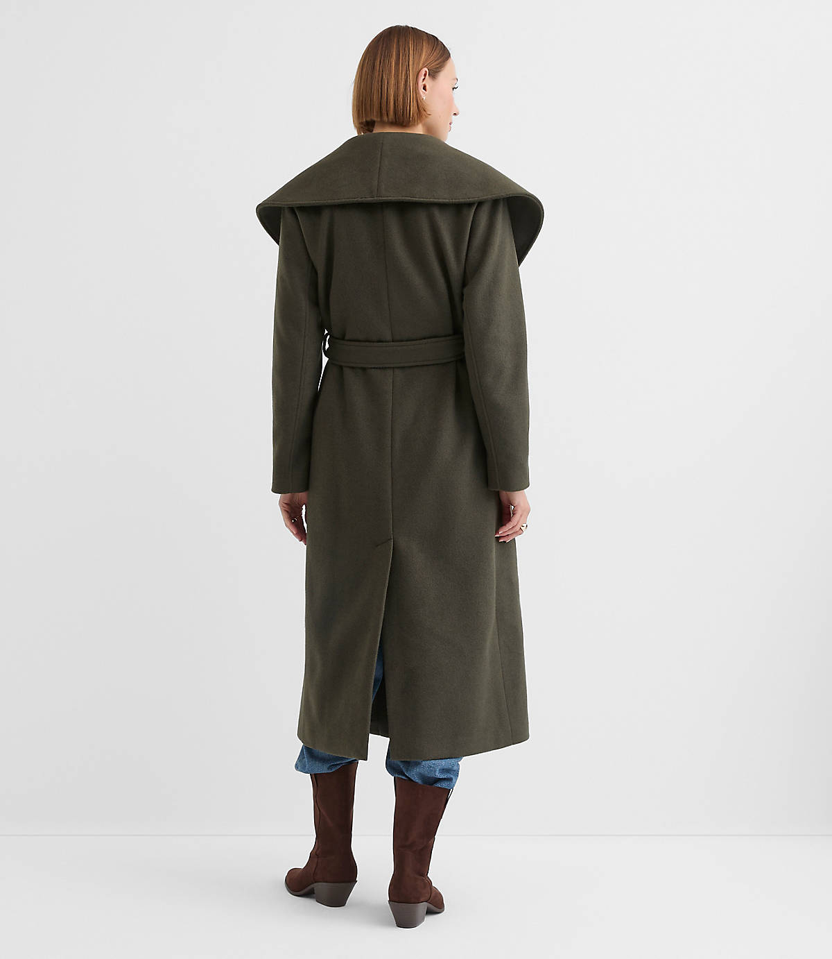 Doubleface Shawl Collar Belted Coat