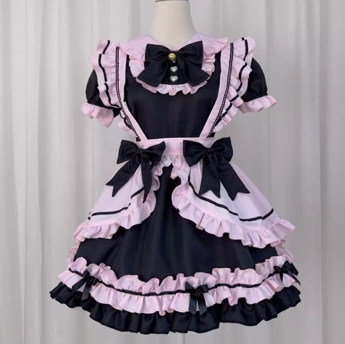 大きいサイズ レディース｜Pink♡Black Landmine-chan Frill Maid