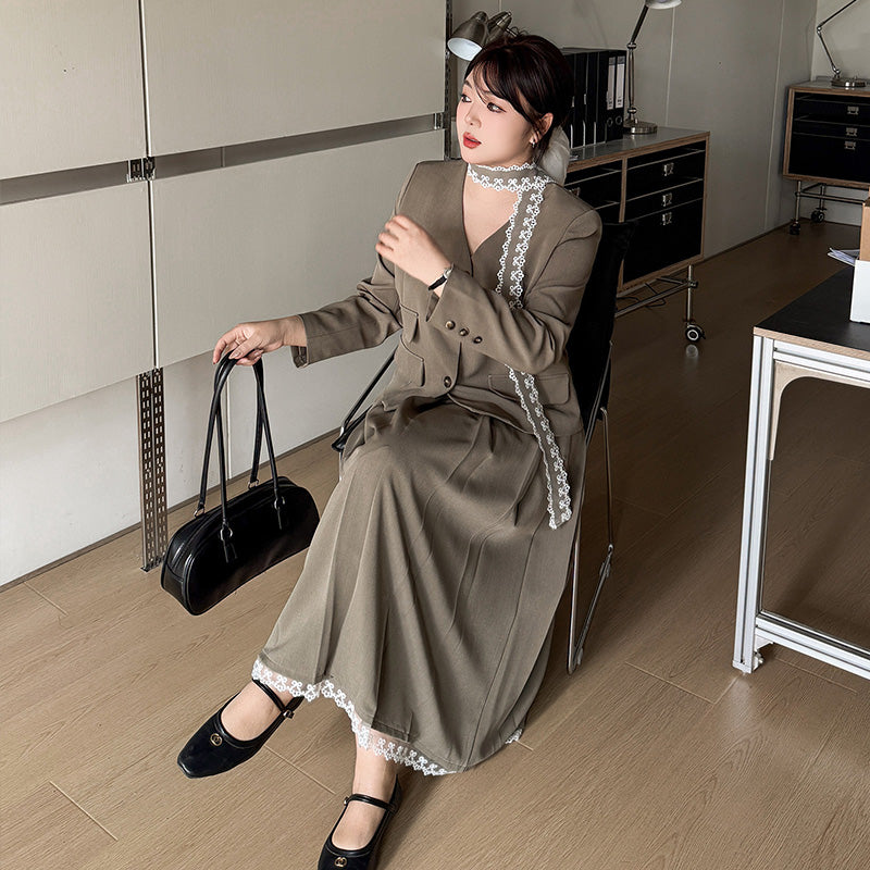 大きいサイズ レディース｜レースタイ付きエレガント・クラシカル