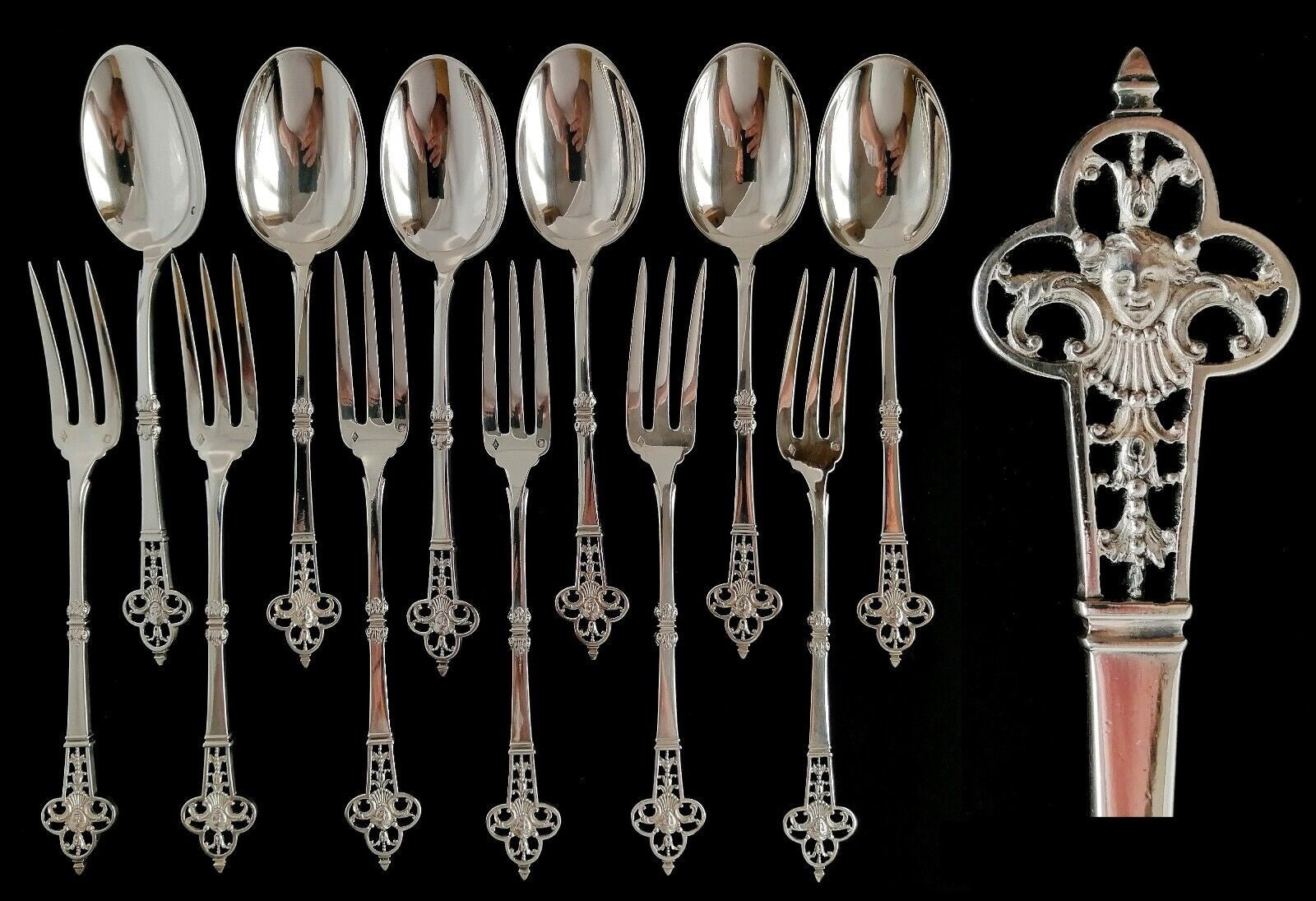 カルディヤック フレンチスターリング シルバー デザート用スプーン