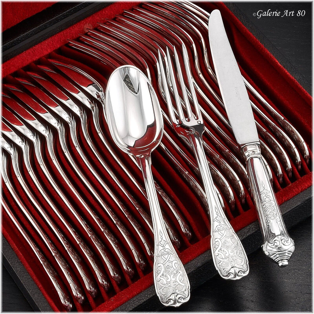 ピュイフォルカ スターリングシルバー デザートカトラリーセット